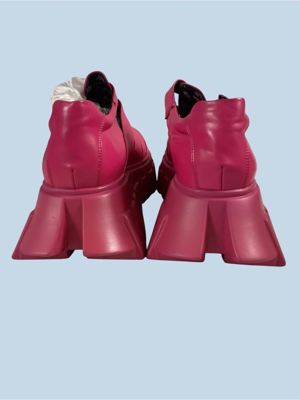 NWOT LAMODA Just Coz Chunky Pink Platform Sandals Size 10